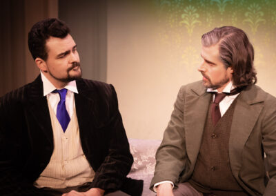 Gregory Crafts (Lord Lovelace) and Alex Knox (Charles Babbage) in Ada and the Engine by Lauren Gunderson, produced by Theatre Unleashed at studio/stage
