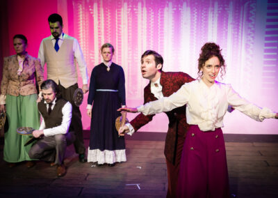 Gregory Crafts (back) as Lord Lovelace and the cast of Ada and the Engine by Lauren Gunderson at Theatre Unleashed
