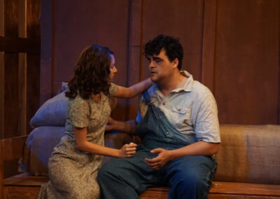 Amanda Rae Troisi and Gregory Crafts in John Steinbeck's "Of Mice and Men" at Theatre Unleashed, directed by Aaron Lyons